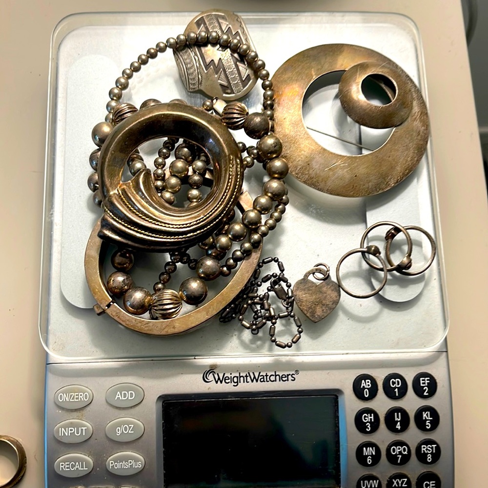 Mixed lot Navajo, Mexico etc. sterling silver jewelry